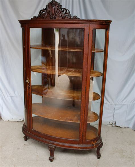 Antique english georgian style mahogany corner china cabinet display case curio. Bargain John's Antiques | Antique Oak curio China Cabinet ...