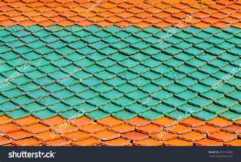 Roof Tiles Texture Background Roof Temple Stock Photo 637123483
