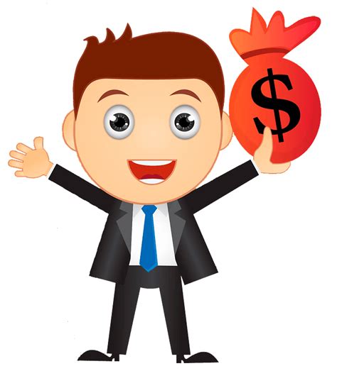 Businessman With Money Bag Clipart Free Download Transparent Png