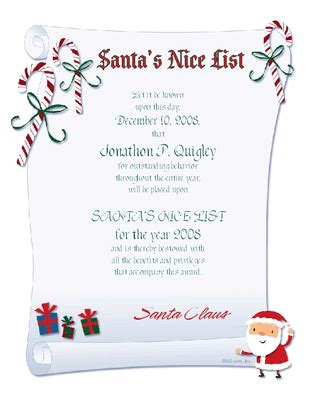 Find the perfect free printable periodic table for any need. "Nice List Certificate" | Christmas Printable Card | Blue Mountain eCards