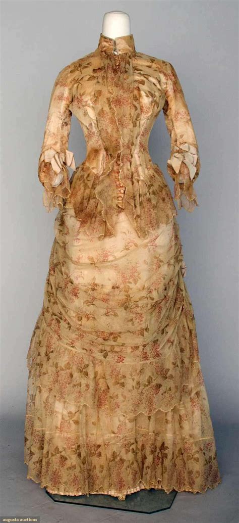 Augusta Auctions Vintage Attire Victorian Fashion Bustle Dress