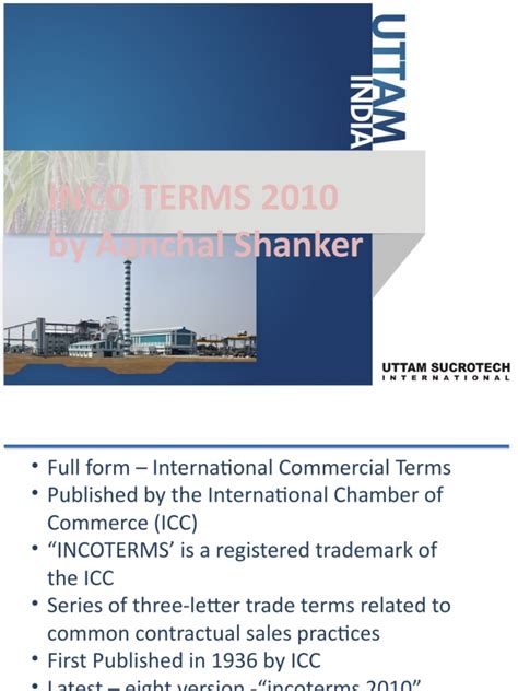 Incoterms 2010 Pdf Trade Supply Chain Management