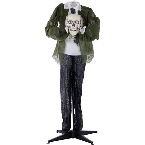 Haunted Hill Farm Life Size Animated Headless Man Prop Holding Talking