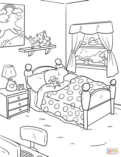 Kids Bedroom Coloring Page Free Printable Coloring Pages