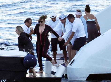 Mariah Carey In Wetsuit On Vacation In Capri Hawtcelebs