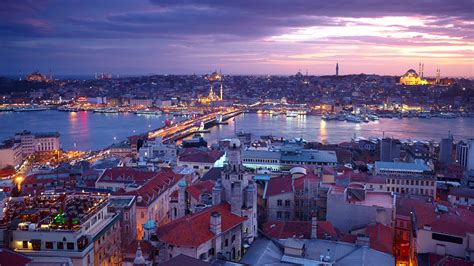 Fonds Decran 1920x1080 Istanbul Turquie Maison Rivières Ponts Soir