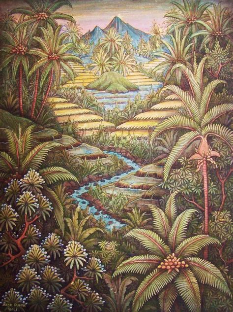 Who Wants Yesterdays Papers Bali Painting Indonesian Art Tropical