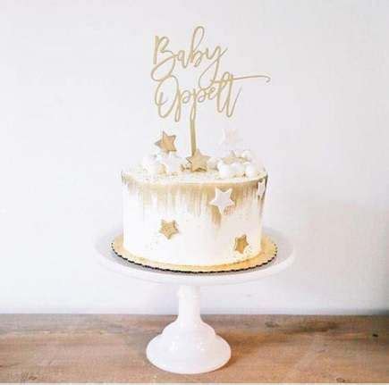 Ideas Baby Shower Cake White Gender Reveal Baby Shower Cakes