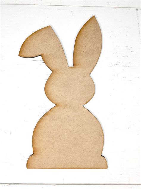 Easter Bunny Cutout Unfinished Wood Cut Outs For Signs Etsy