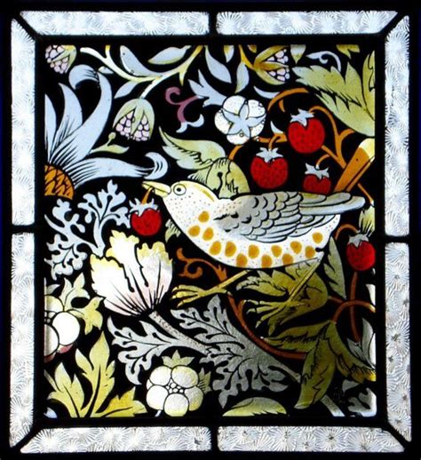 The Strawberry Thief By William Morris Stained Glass Paint Stained