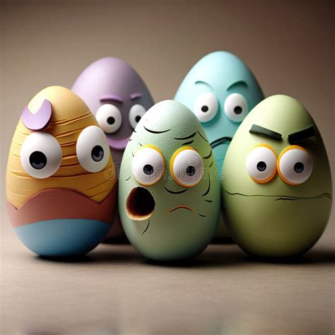 Funny Easter Eggs Cartoons Stock Illustration Illustration Of Funny