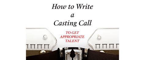 How To Write A Casting Call Mighty Tripod