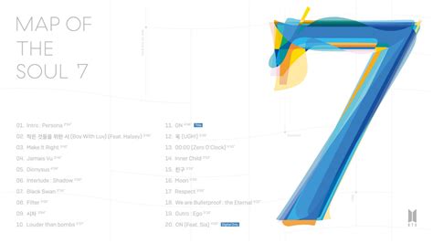 Bts Unveils Full Map Of The Soul 7 Tracklist Including Bonus Track