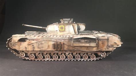 Ww2 British Churchill Tank Mkiv Winter Camouflage Etsy