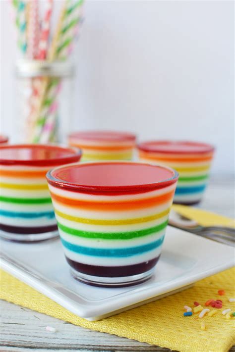 Rainbow Jello Cups Recipe