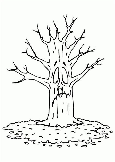 Gambar Gambar Mewarnai Pohon Kering Versi Kartun Download Gimana Sobat