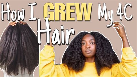 how i grew my 4c natural hair to waist length hair growth tips 6 years natural youtube