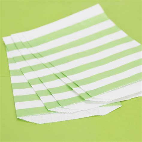 Wide Striped Paper Party Bags By Peach Blossom
