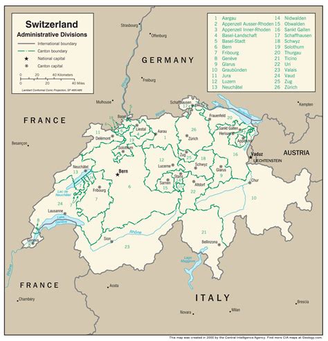Switzerland And Neighbouring Countries Map The World Map