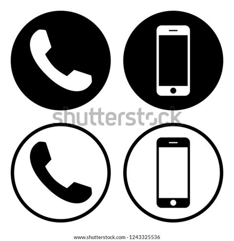 Phone Icon Vector Call Icon Vector Stock Vector Royalty Free 1243325536