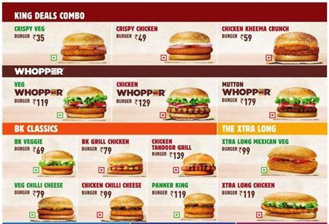 Menu Of Burger King Sector 38 Noida Magicpin