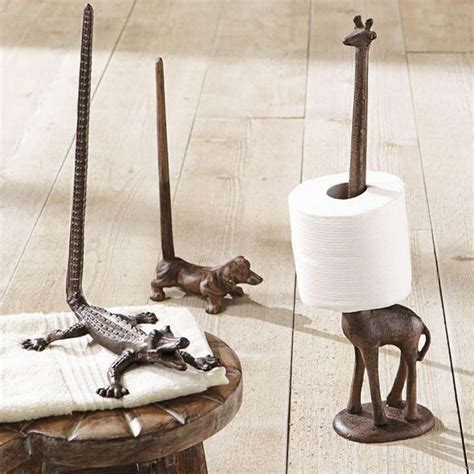 The standing toilet paper holders are best suited for large bathrooms and allow great flexibility of use, which top 15 toilet paper holders reviews. Cast Iron Paper Towel Toilet Roll Holders (With images ...