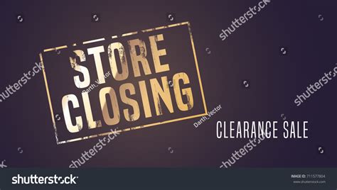 Store Closing Vector Illustration Background Post Stock Vector Royalty