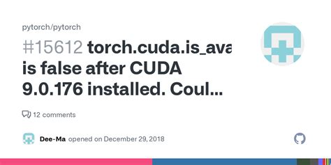 Torch Cuda Is Available Is False After CUDA 9 0 176 Installed Could
