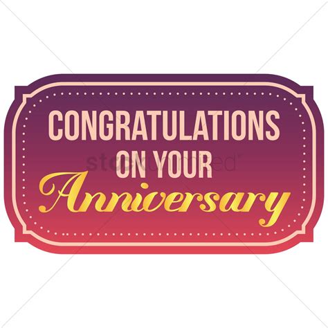 Congratulations On Your Anniversary Label Vector Image 1826159