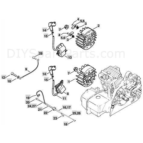 Stihl Ms 210 Chainbsaw Ms210c Parts Diagram Ignition System