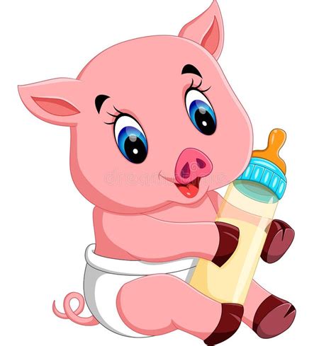 Cute Baby Pig Cartoon Stock Vector Illustration Of Cartoon 70569967
