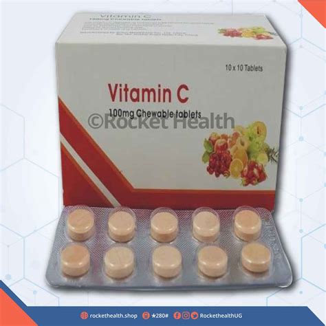 Ascorbic Acid 100mg Vitamin C Tablet 10s Rocket Health