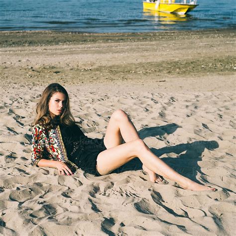 Woman On The Beach By Stocksy Contributor Marija Savic Stocksy