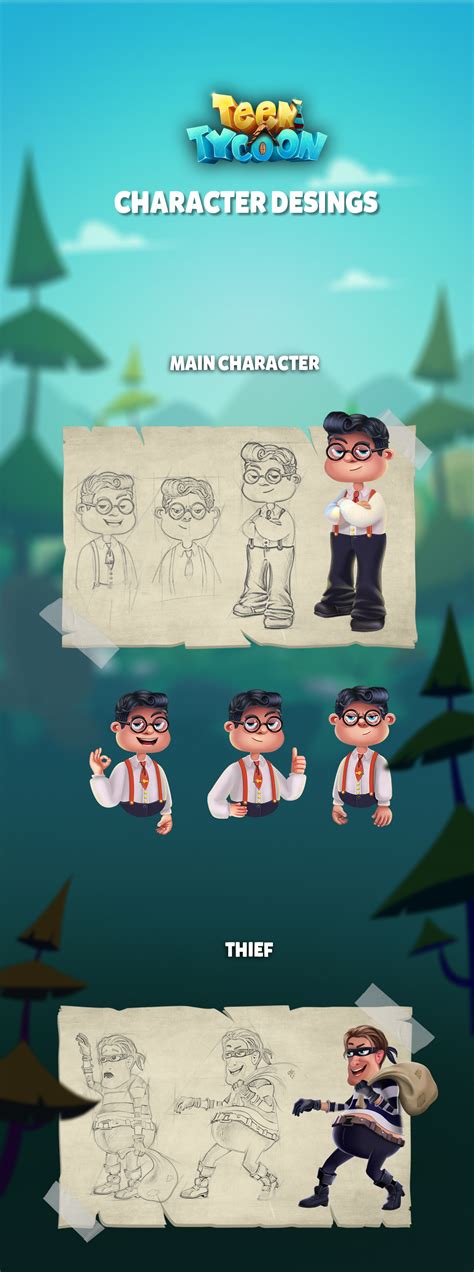 Character Designs - Teen Tycoon on Behance