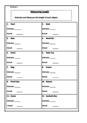 measure length year 2 worksheets teaching resources