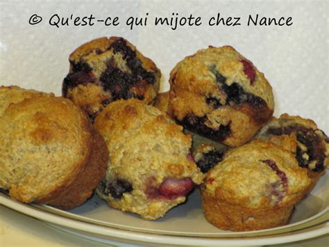 Qu Est Ce Qui Mijote Chez Nance Muffins Aux Petits Fruits