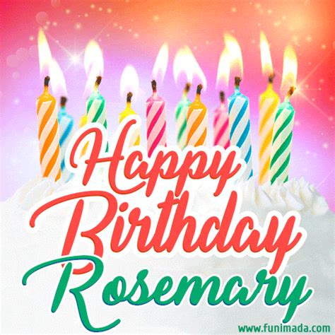 Happy Birthday Rosemary GIFs - Download original images on Funimada.com