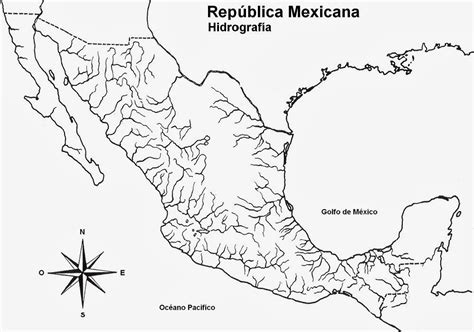 Mapa De Hidrografia De Mexico