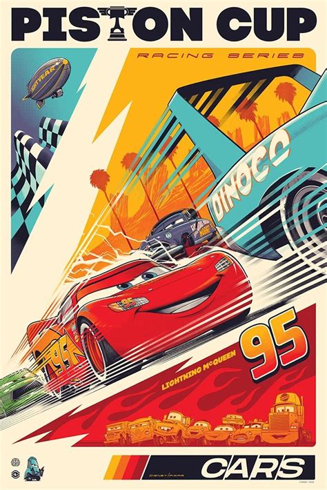 Cars Poster Pixar Poster Retro Poster Disney Cars Wallpaper