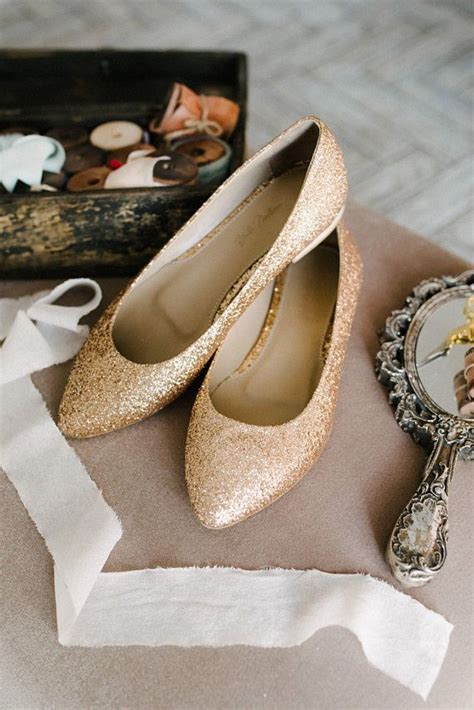 Gold Wedding Shoes Wedding Shoes Bridal Ballet Flats Low Gold Wedding