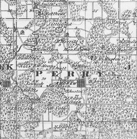 Jackson County Townships Map 1875