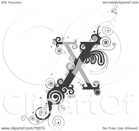 Royalty Free Rf Clipart Illustration Of A Vine Alphabet Letter X By