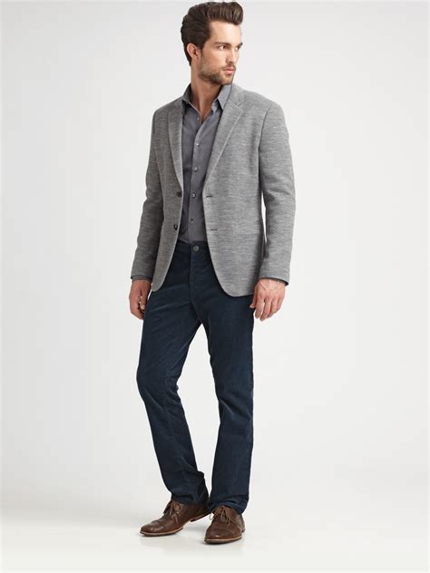 Theory Knit Blazer In Gray For Men Lyst