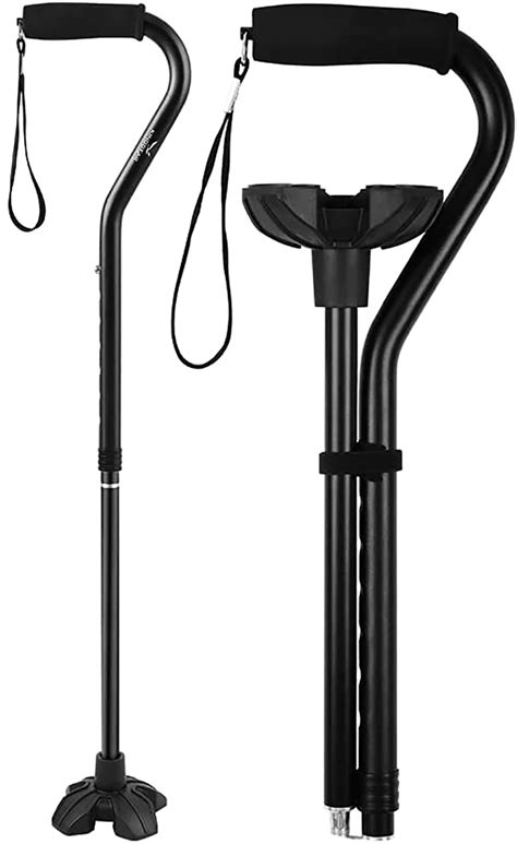 Kinggear Adjustable Cane For Men And Women Lightweight And Sturdy Offset