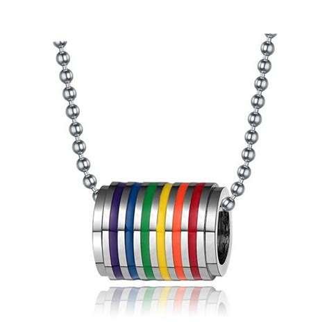 Stainless Steel Necklace Pendant Rainbow Gay Stainless Steel Fashion Stainless Aliexpress
