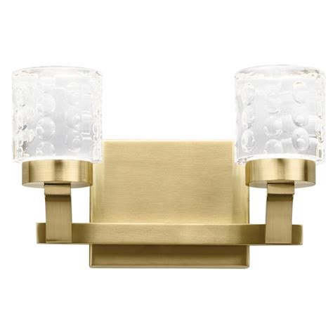 Can be suspended or mounted to ceilings, as well as. Rene 3000K LED 2 Light Vanity Light Champagne Gold ...