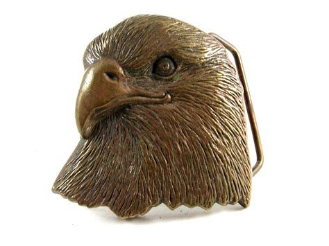 1978 Eagle Head Solid Brass Belt Buckle 11072013