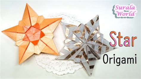 Make an origami 5 pointed star out of paper. How to make a paper Star (Christmas Ornament) - YouTube