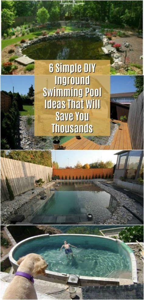 Let's talk about its pros and cons: 6 Simple DIY Inground Swimming Pool Ideas That Will Save You Thousands - DIY & Crafts