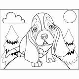 Hound Basset Coloring Sad Printable Freeprintablecoloringpages Bassett Dogs sketch template